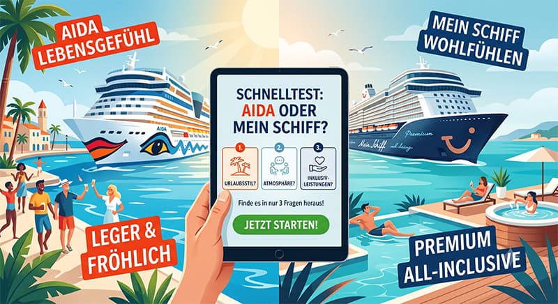 Schnelltest AIDA oder Mein Schiff auf dem Tablet