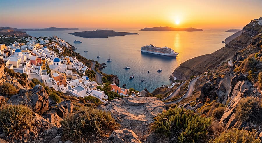 Mediterrane Küste als Reiseziel einer Mittelmeer-Kreuzfahrt